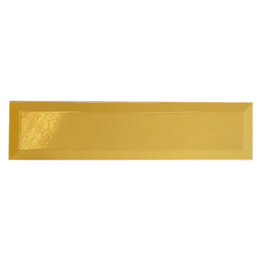 Cerámica Esmaltada Muro Uptown 7.5x30 Biselada Mostaza Brillo