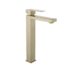 Monomando Lavamanos Alto Urben modelo Trento Dorado Satinado