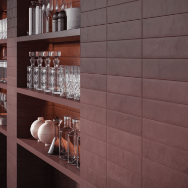 Porcelanato Esmaltado Miniature Cera Amaranto Jam 6x24cm