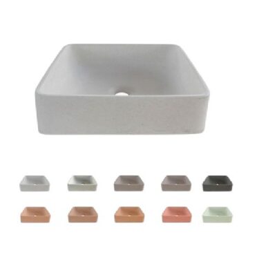 Lavamanos de Sobreponer de Concreto Cuadrado a Pedido