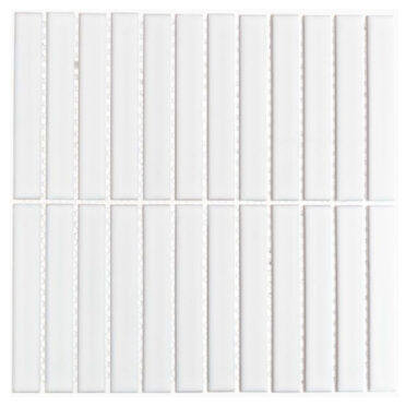 Mosaico Malla Muro Kit-Kat XL Blanco Mate 29.6x28.4 cm