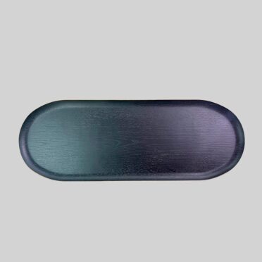 Bandeja Madera Ovalada Negra Large