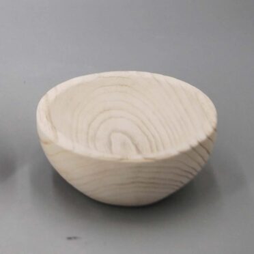 Cuenco de Madera Tallada a Mano Color Blanco Medium