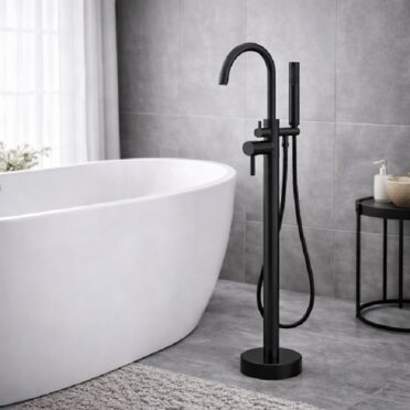 Grifería a Piso Exterior para Tina Self Standing Bold Black Mate Urben