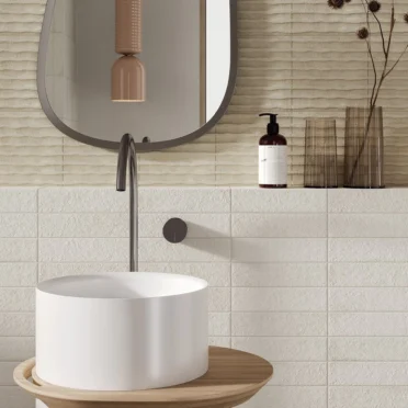 Porcelanato Esmaltado Miniature Fornace Bianco Mineral Natural 6x24cm