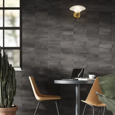 Porcelanato Esmaltado Miniature Fornace Nero Fumo Natural 6x24cm