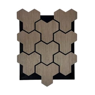 Revestimiento de Muro Modular Wall Panel Acústico Flecha Cacao 600x600x21mm