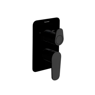 Grifería de Tina y Ducha Empotrada 2 Vias para ducha Ramon Soler modelo Alexia Negro Mate