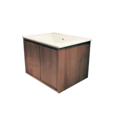 Mueble de Baño New Bloom Suspendido Dos Puertas 60 cm ancho con Lavamanos Mocha Ashwood Urben