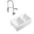 Pack Lavaplatos Cerámica Tipo Granja + Griferia de Cocina Doble Chorro Lisboa