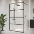 Mampara Fija Ibiza Perfil Negro 4 Divisiones 90x190 cm Urben