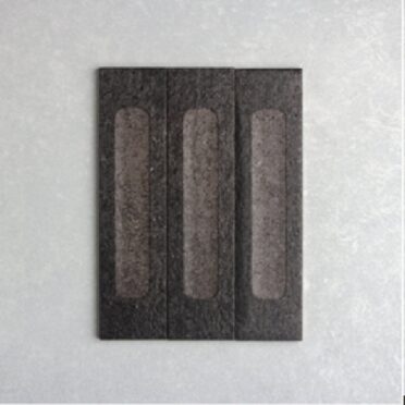 Porcelanato Esmaltado Miniature Fornace Formella Nero Fumo Natural 6x24cm