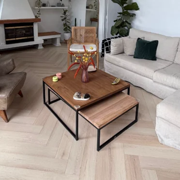 Piso Orgánico 8mm Herringbone Haya 752x126 mm (Lado A)